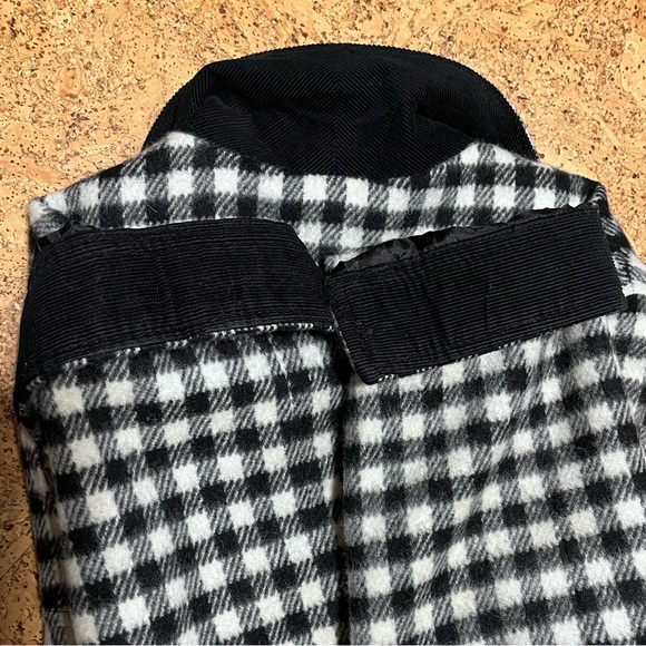 Talbots Wm’s Wool Blend Gingham Buffalo Plaid Black & White Button Jacket Sz 10P - Picture 8 of 16